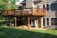 Cedar deck sealed with TWP 101 Cedar Tone.