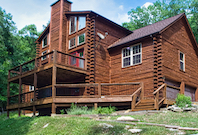 Log home sealed with TWP Cedar Gold.